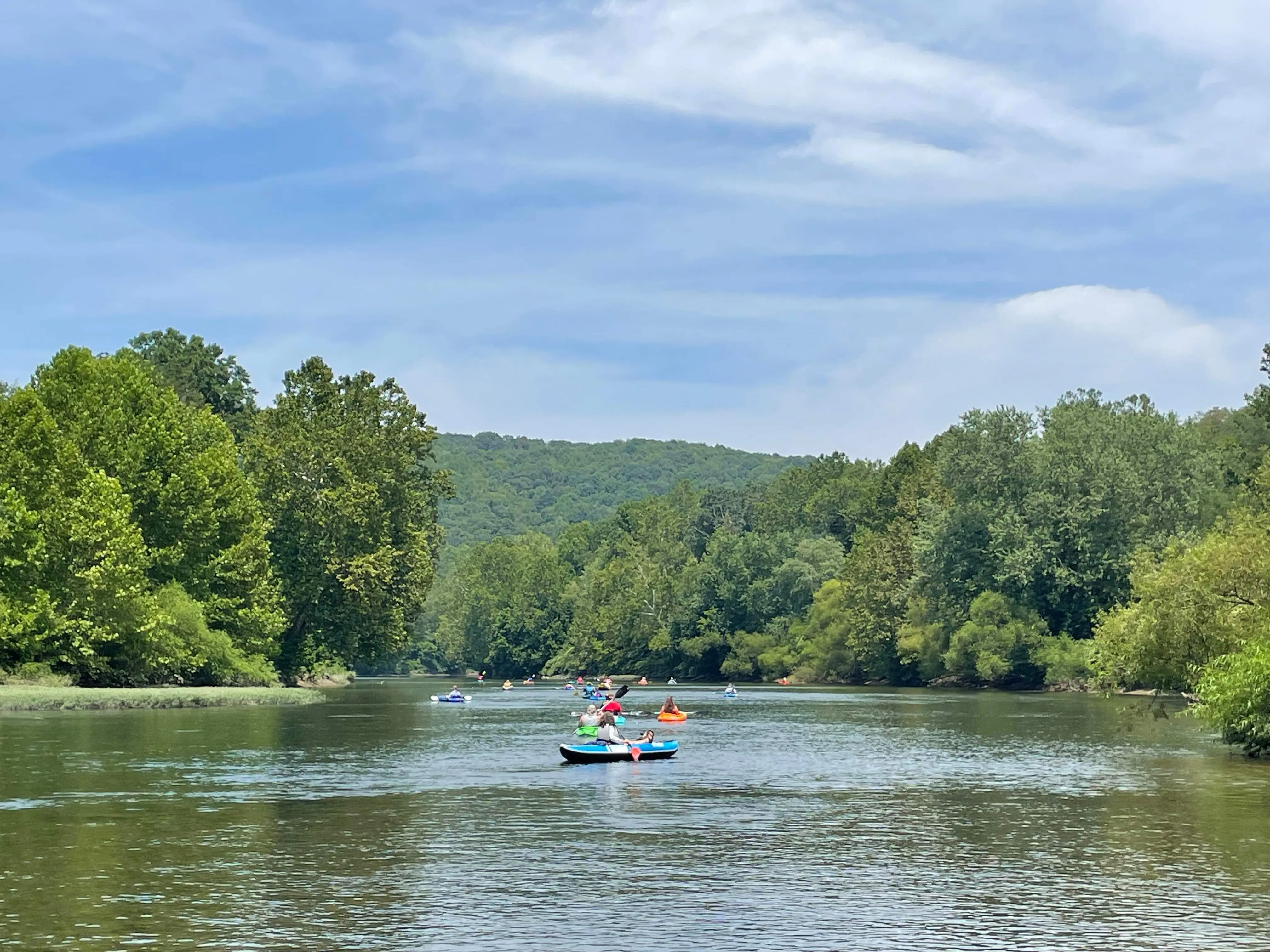 Paddlers at the Tygart River Lurchfest